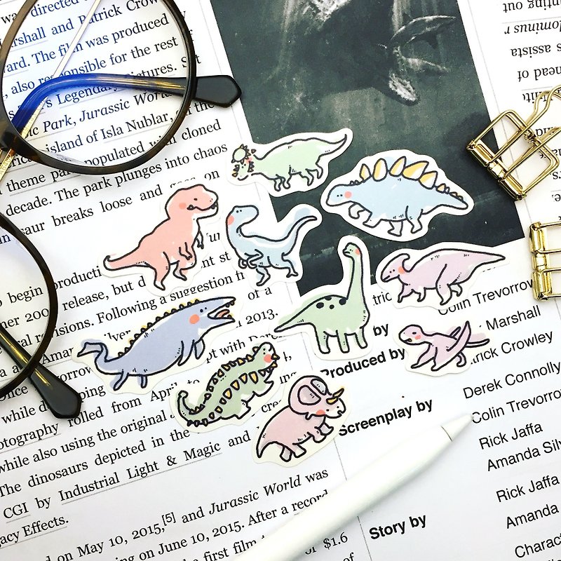 Dinosaur Research Center / Sticker Pack 10pcs - สติกเกอร์ - กระดาษ หลากหลายสี