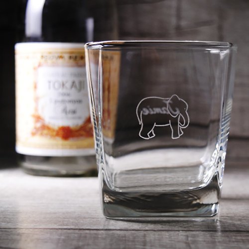 MSA玻璃雕刻 客製化禮物295cc【大象杯】杜拜之旅 Elephant 威士忌杯