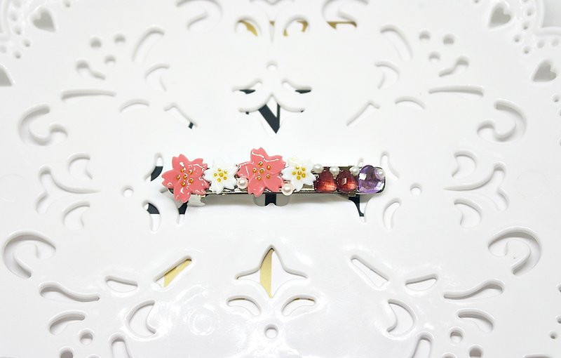 Resin X plastic clip-on hairpin#girl#girl - Hair Accessories - Resin Pink