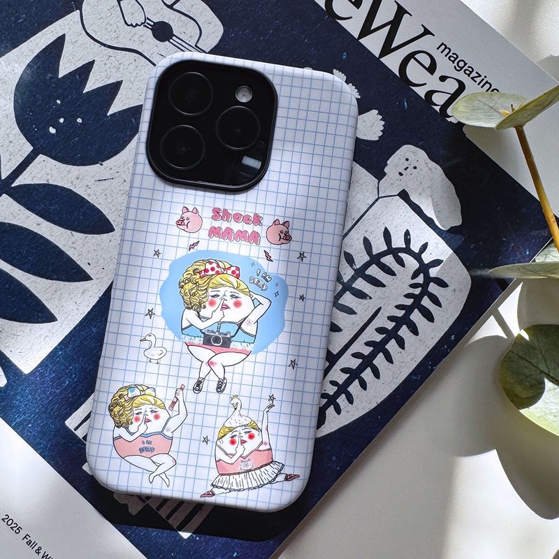 【Magsafe 磁吸手機殻】全部都是豬鼻女 - iPhone 17 雙層手機殼 - 手機殼/手機套 - 塑膠 白色