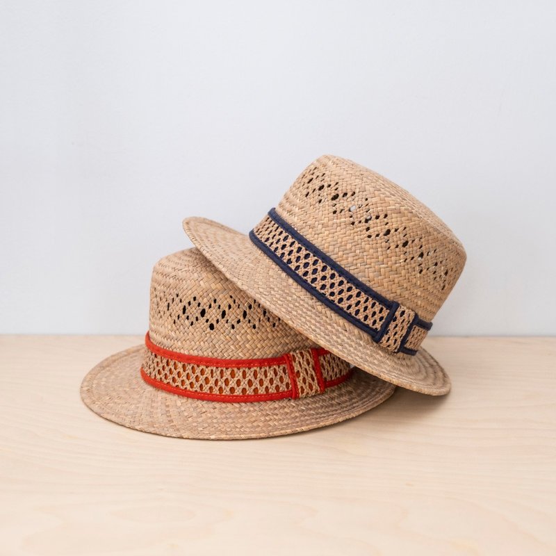 Rush Woven Mesh Ribbon Kids Jazz Hat 2 Colors - หมวก - พืช/ดอกไม้ 