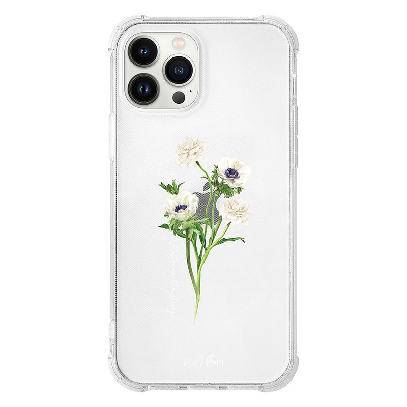 【品牌聯名】浪花聯名純白綻放全氣囊防摔iPhone手機殼 - 手機殼/手機套 - 塑膠 透明