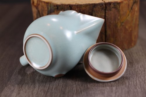 ギフトに最適】有名な茶器作家、葉敏祥の作品、天青如窯急須