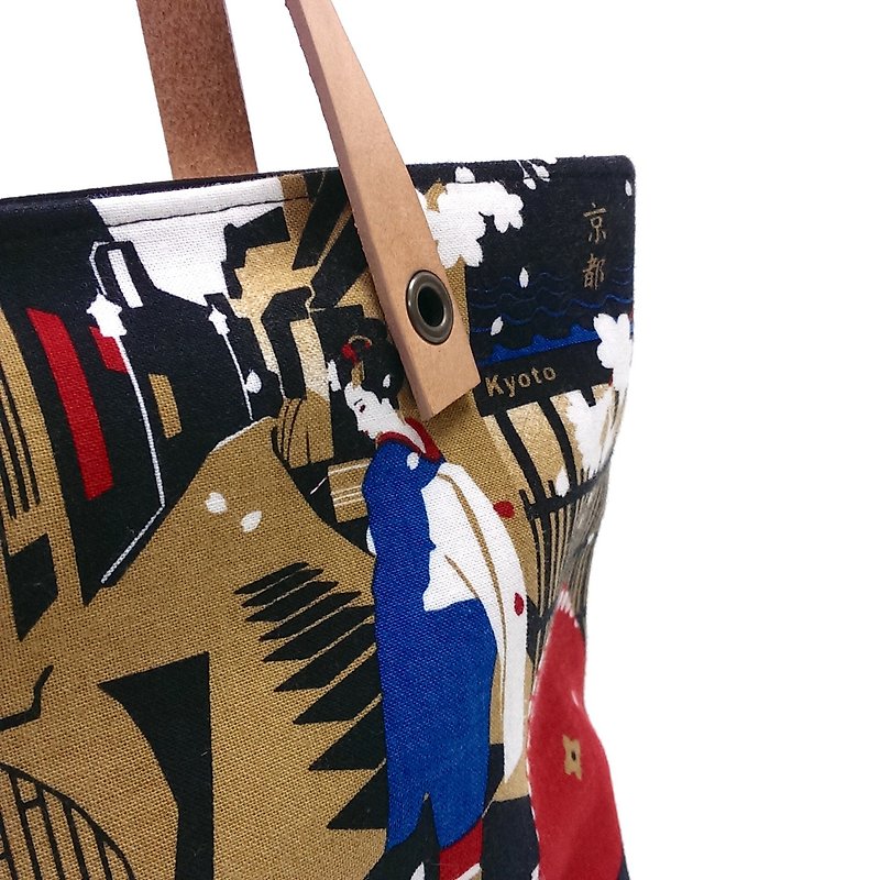 ✎下向き日本を染める|京都純粋な革のショルダーバッグジッパー - ショルダーバッグ - その他の素材 