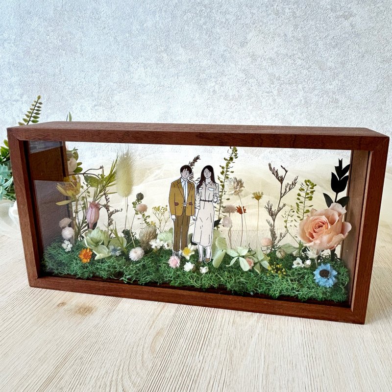 *Yifangtiandi*Three-dimensional Garden Photo Frame Customized Photo Frame Couple Photo Frame Commemorative Photo Frame New Couple Photo Frame - กรอบรูป - พืช/ดอกไม้ หลากหลายสี