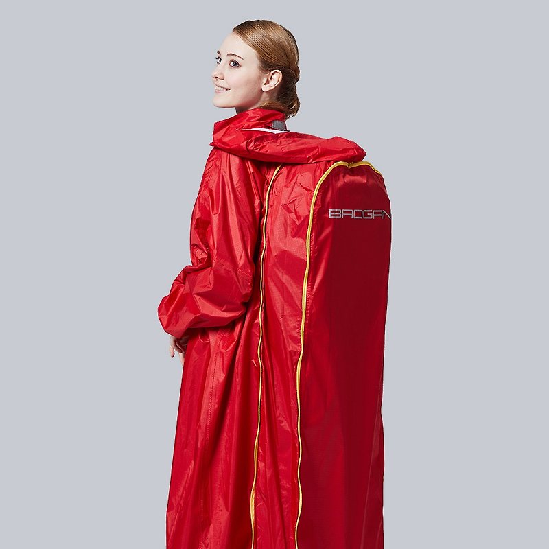 【BAOGANI】B09 Traveler's Backpack Raincoat - Other - Other Man-Made Fibers Red