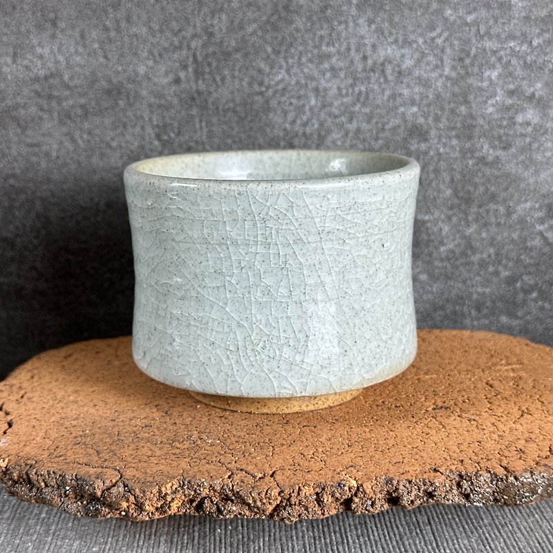 Taiwan's famous kiln [Handmade Cup] handmade ice-cracked glaze cup 18 - แก้ว - ดินเผา สีนำ้ตาล