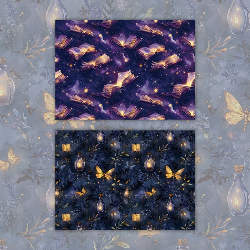 A4. Summer Magic. Magic Pattern - Cards & Postcards - Paper Brown