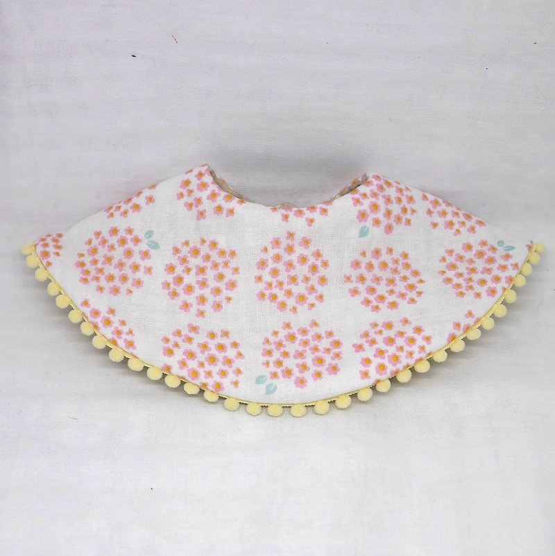 Japanese Handmade 8-layer-gauze 360 circle bib - Bibs - Cotton & Hemp Pink