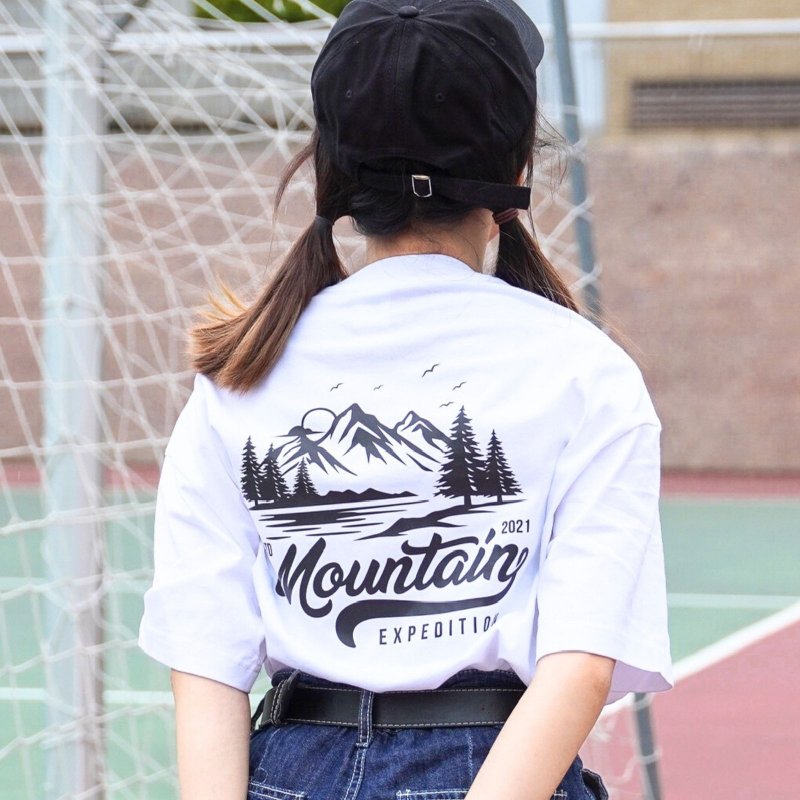 【CREEPS】Mountain Expedition 寬鬆重磅印花T恤 210g - 男 T 恤 - 棉．麻 多色