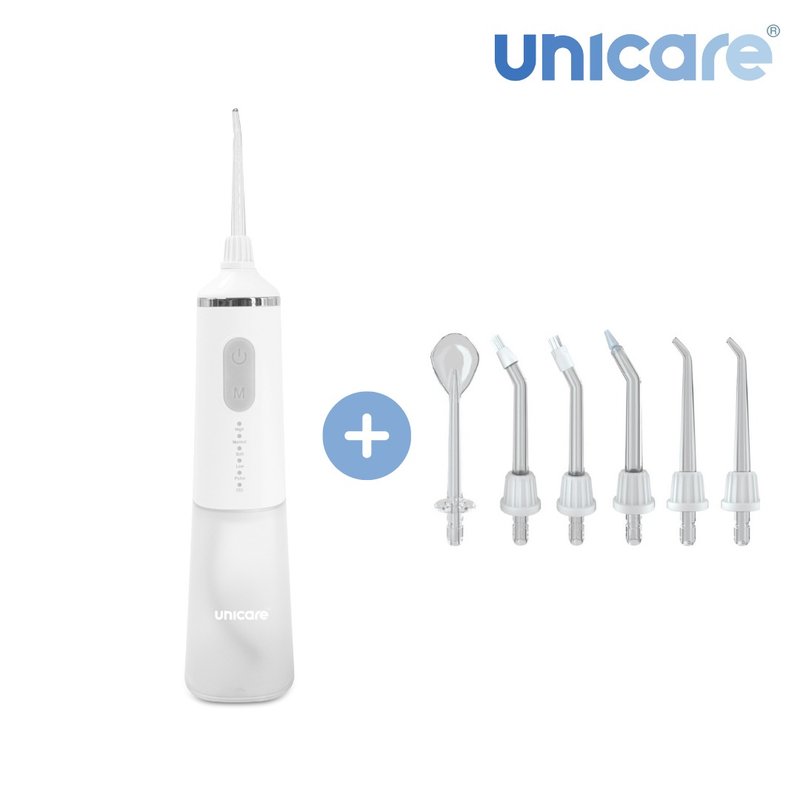 Oral health care combination-unicare USB rechargeable portable high-efficiency electric dental rinser + professional nozzle set - Other Small Appliances - Other Materials White