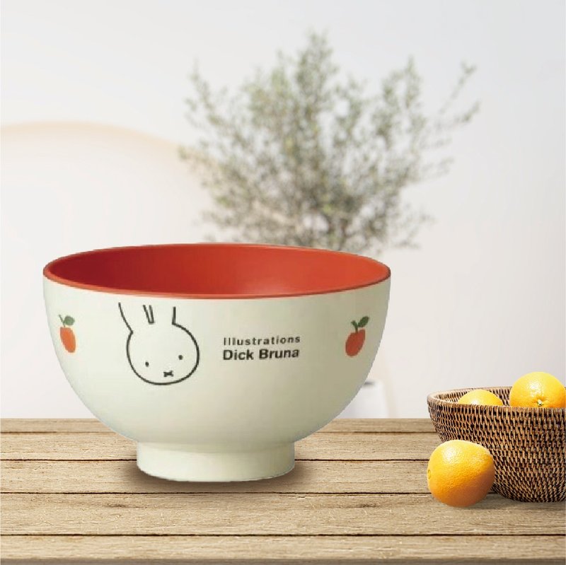 [MIFFYx Japan Kinsho Pottery] Apple Miffy Soup Bowl Soup Bowl Rice Bowl Dinner Bowl - Bowls - Other Materials 