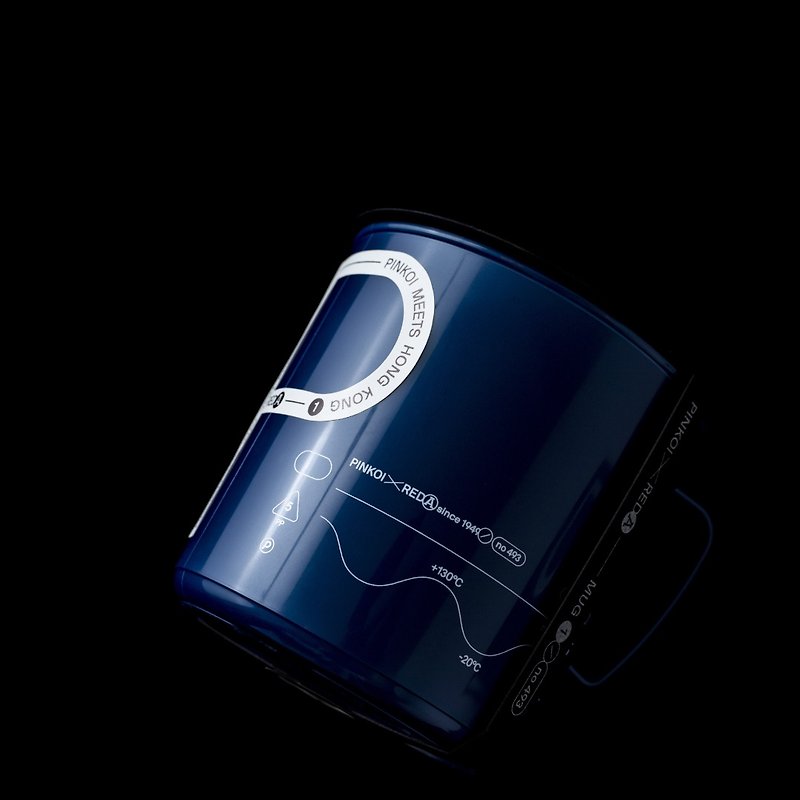 Pinkoi X Red A-Blue plastic cup Mug Navy made in Hong Kong can be put into microwave oven - แก้ว - วัสดุอื่นๆ สีน้ำเงิน