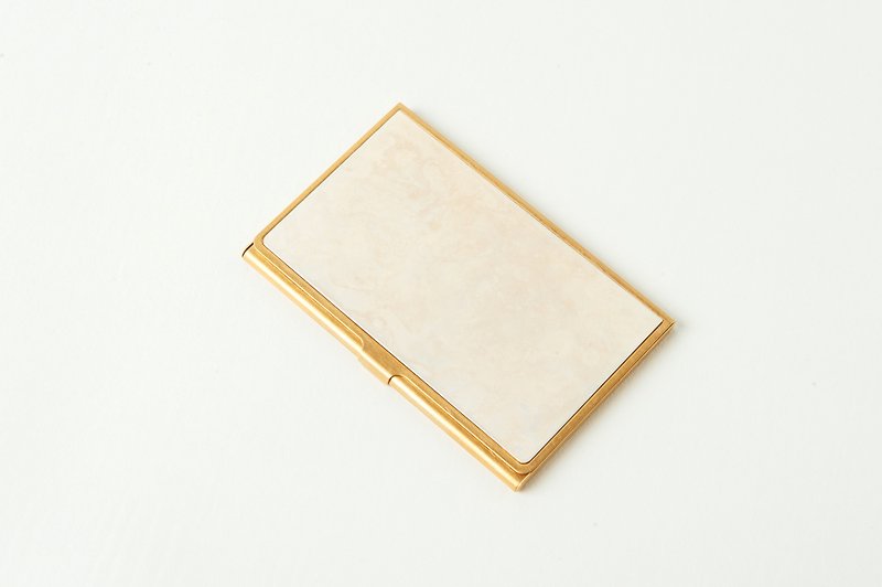 Bronze Color Business Card Case - Streak Silver - ที่เก็บนามบัตร - ทองแดงทองเหลือง สีเงิน
