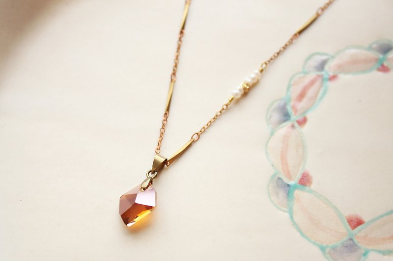 Flux - necklace - Necklaces - Copper & Brass Gold
