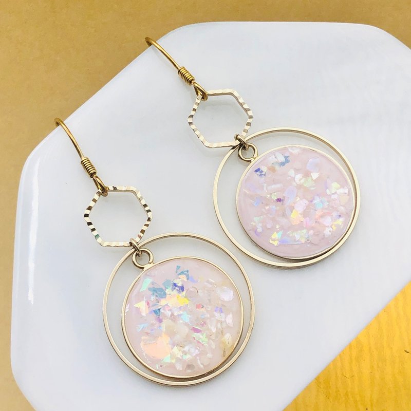 [DIY Handmade Course] Earring Design DIY Experience | D5 Pink Shimmer Earrings | Cultural Coin - Metalsmithing/Accessories - Other Metals 