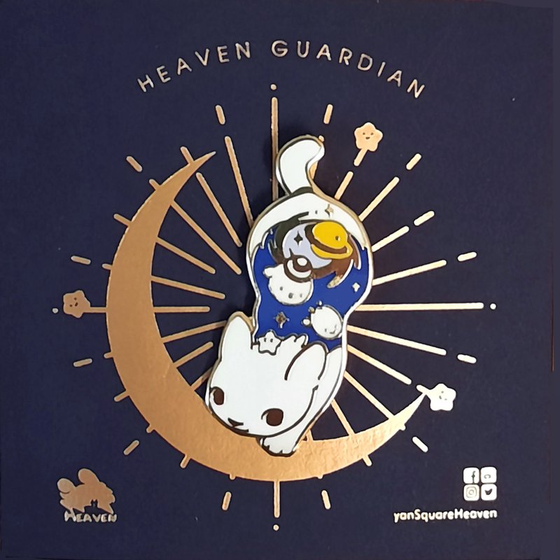 Cosmic cat Heaven Guardians pin - เข็มกลัด - โลหะ 