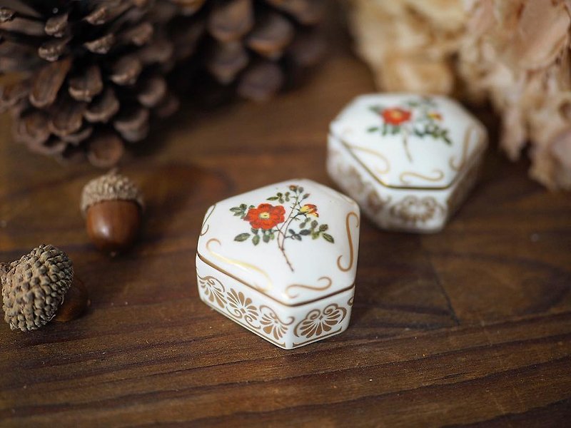 Empress Josephine's Rose Garden Bone China Jewelry Box - Items for Display - Porcelain 