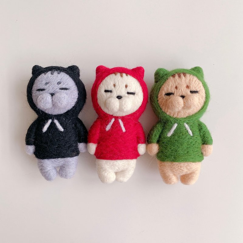 Wool Felt - Hat T-Tai Cat Series/Keychain/Pin/Handmade/Customized/Gift - ที่ห้อยกุญแจ - ขนแกะ 
