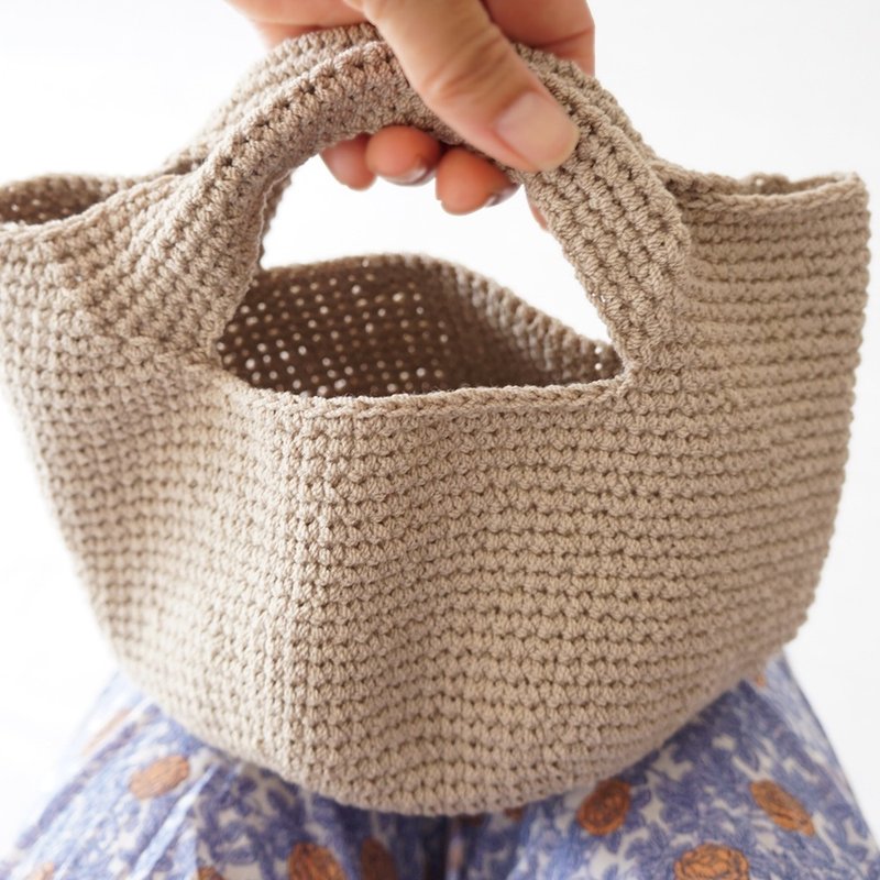 Ba-ba handmade Crochet bag  No.CSB54 - トートバッグ・ハンドバッグ - その他の素材 ブラウン