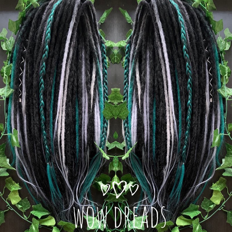設置 Viking Dreads 合成雙端或單端 - 髮圈/髮夾 - 其他人造纖維 銀色