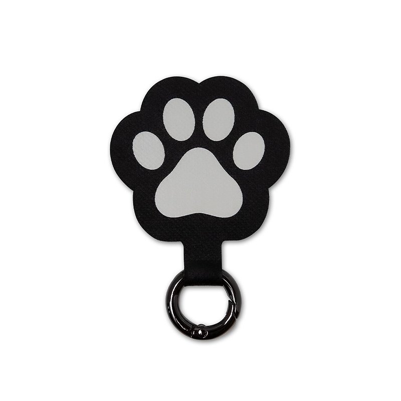 Black and interesting shape mobile phone lanyard clip-cat meat ball - Lanyards & Straps - Other Materials 