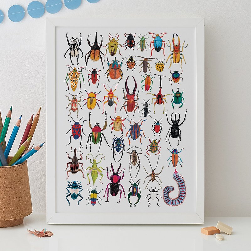 BUGS PRINT - Posters - Paper Multicolor