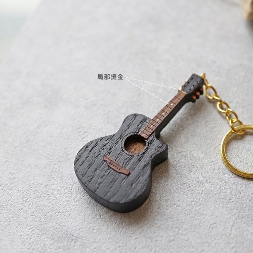 模擬フォークギターペンダント GA バレルロックブラック