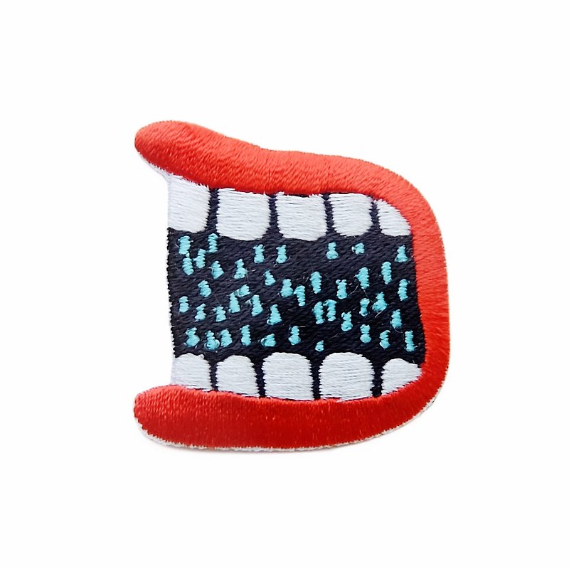 Monster talk - embroidered patch - Badges & Pins - Thread Red