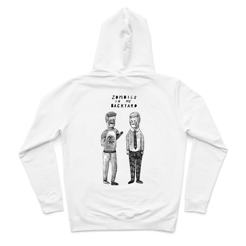 The things you own end up owning you-white-hooded zipper coat - Unisex Hoodies & T-Shirts - Cotton & Hemp White