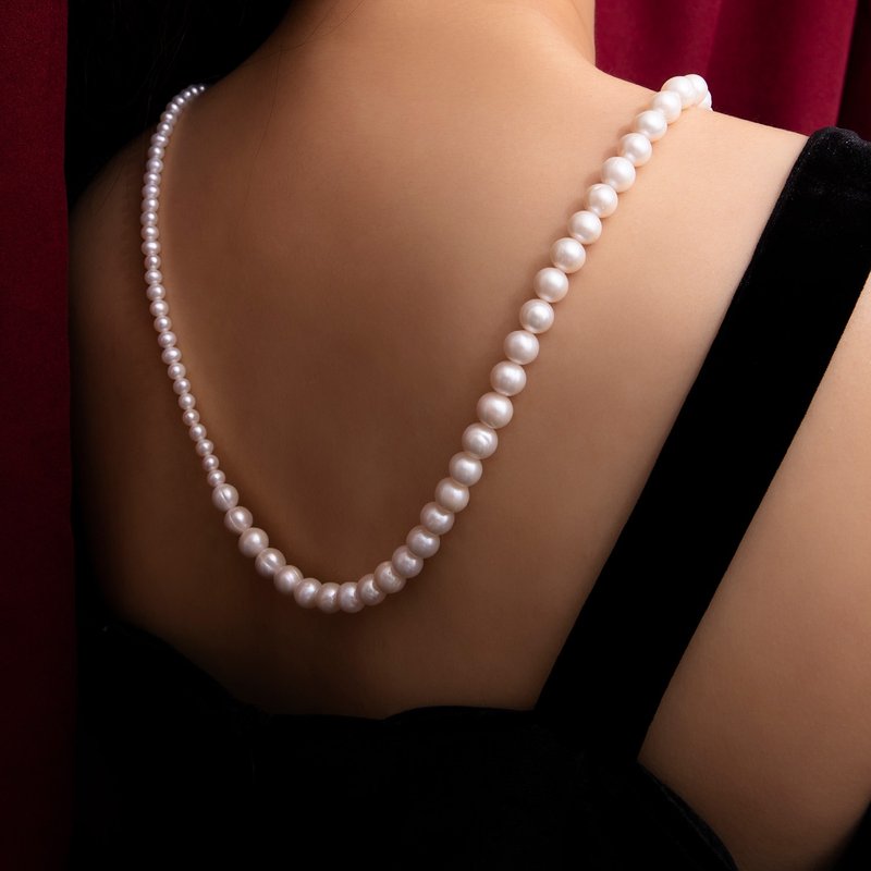 Pearl Box Fine Neckace - สร้อยคอ - ไข่มุก สีทอง