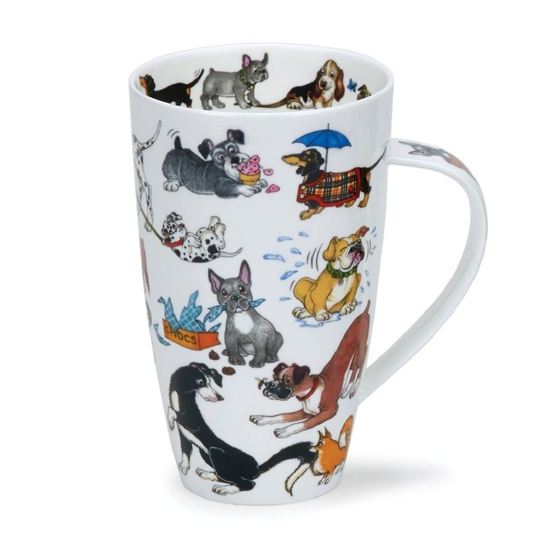 【100% Made in England】Trick or Treat Bone China Mug-600ml - Mugs - Porcelain Multicolor