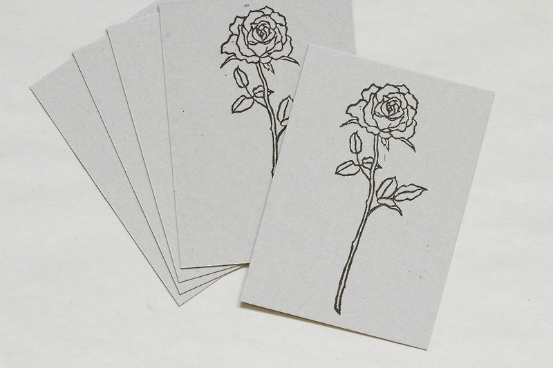 Universal Card - Rose (5 into a group) - Cards & Postcards - Paper Gray