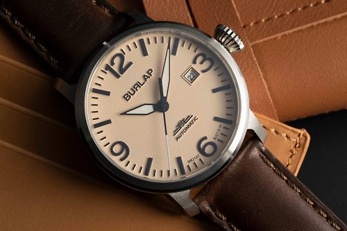 Burlap Watches PINKOI獨賣| Burlap Watches 香港品牌 THE CLASSIC 米色航空手錶