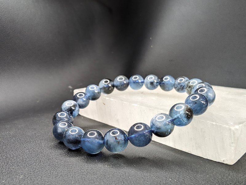 [Custom-made products] Brazilian 7-10mm Aquamarine bracelet natural crystal - สร้อยข้อมือ - คริสตัล สีน้ำเงิน