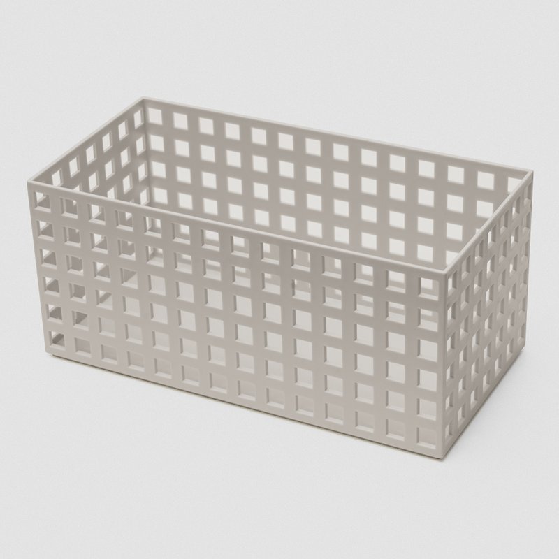 Multiple offers - Building Block Series Storage Basket L28xW14xH13cm Unprinted Style Made in Taiwan G14072F - Storage - Plastic White