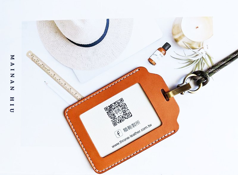 Leather hand-sewn material bag∣Beginner∣ID card holder∣straight∣free step-by-step instructional video - Leather Goods - Genuine Leather Orange