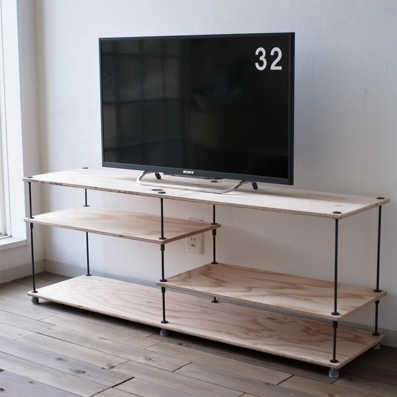 wood iron shelf 440*1200*300 Natural Color - その他の家具 - 木製 ブラウン