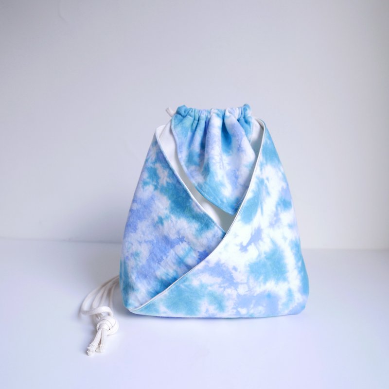 Tie dye/handmade/Kimono bag/hand bag/shoulder bag :Lake: - Messenger Bags & Sling Bags - Cotton & Hemp Blue