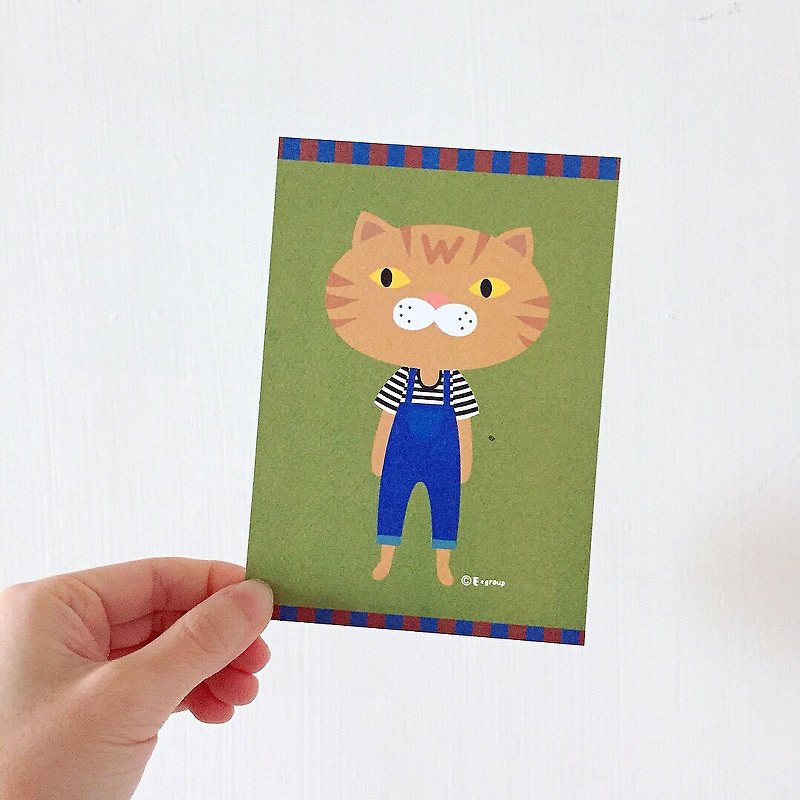 E*group orange meow postcard cat - Cards & Postcards - Paper Green