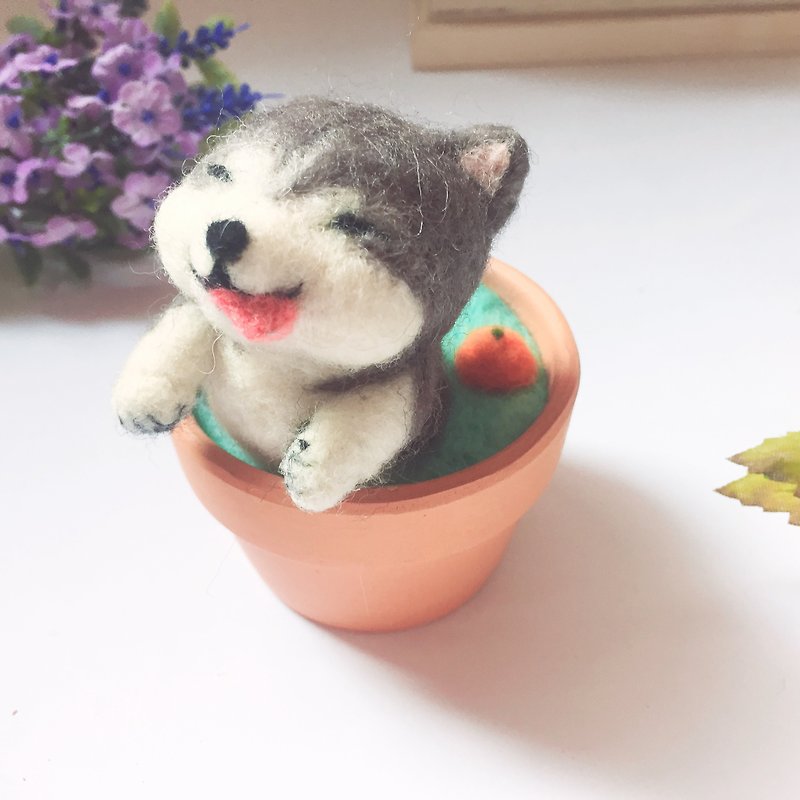 [Bath soup Le Tao Tao] Wool felt animal soup pot_juli soup can be added with notes - Items for Display - Wool Gray