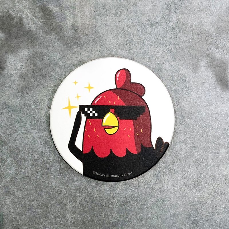 Funny Three Chickens 放3雞 | 陶瓷吸水杯墊 - 酷雞款 - 杯墊 - 其他材質 