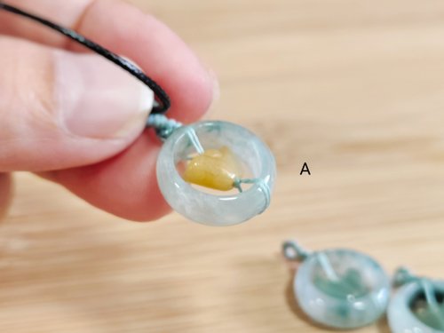 翡翠氷花  秦翠] 天然翡翠の高氷浮花、ゴールド、革縄鎖骨鎖 - ショップ xsthings