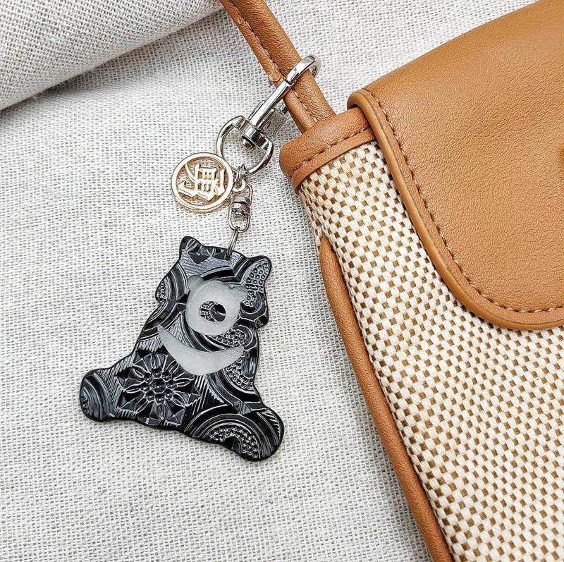 Begonia Glass Taiwan Bear Brave Taiwan Bear Safe Shaped Charm Keychain Begonia Glass Taiwan - ที่ห้อยกุญแจ - แก้ว 