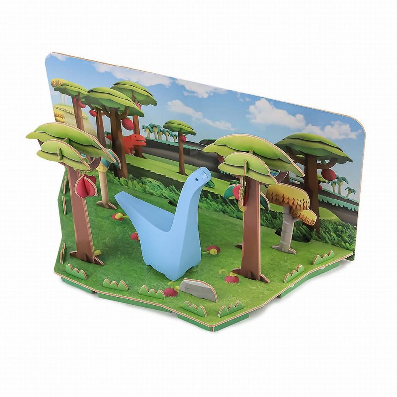 Halftoys Dino 長頸龍 STEAM教育玩具 - 擺飾/家飾品 - 塑膠 藍色
