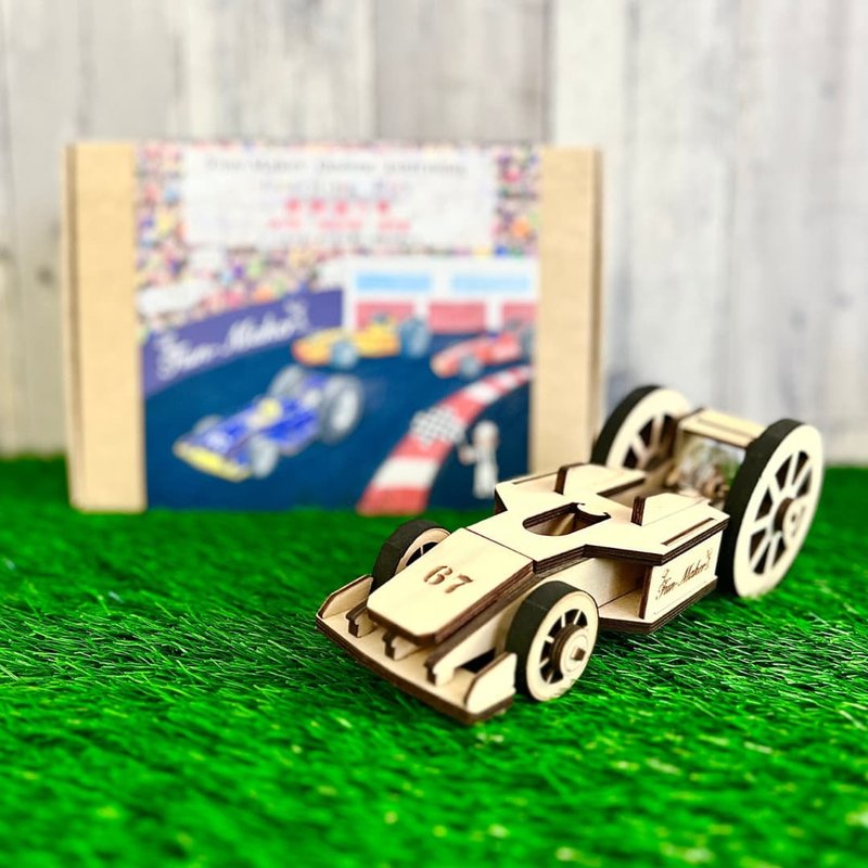 【DIY手作禮物】跑跑迴力車 -適8歲up 附教學影片工具 客製化禮物 - 木工/竹藝/紙雕 - 木頭 咖啡色