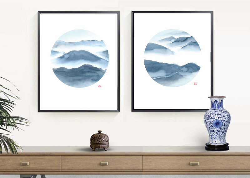 風景-水墨画-スペースハンギングペインティング-ホームシーンハンギングペインティング-装飾絵画 - ポスター・絵 - 紙 