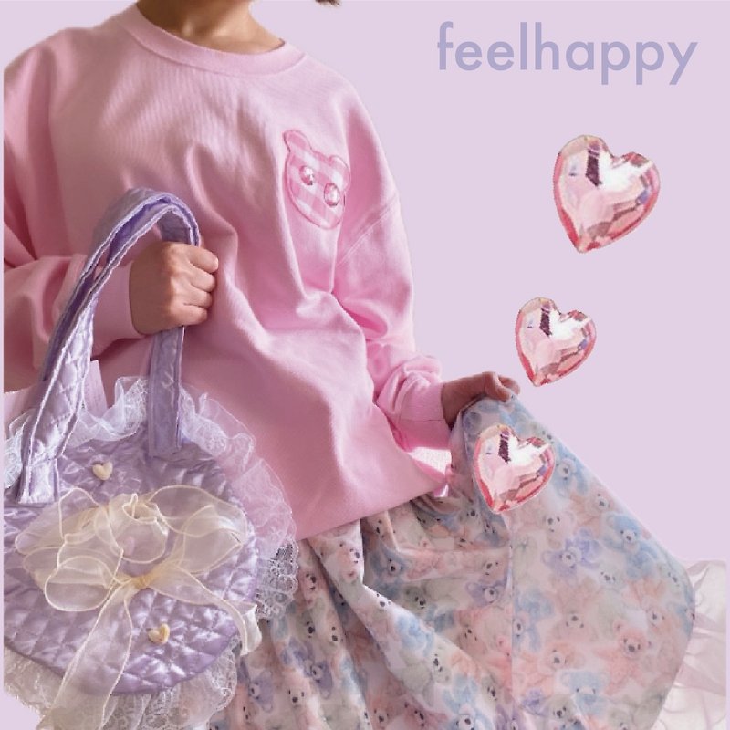 fancy round bag - Handbags & Totes - Cotton & Hemp Purple
