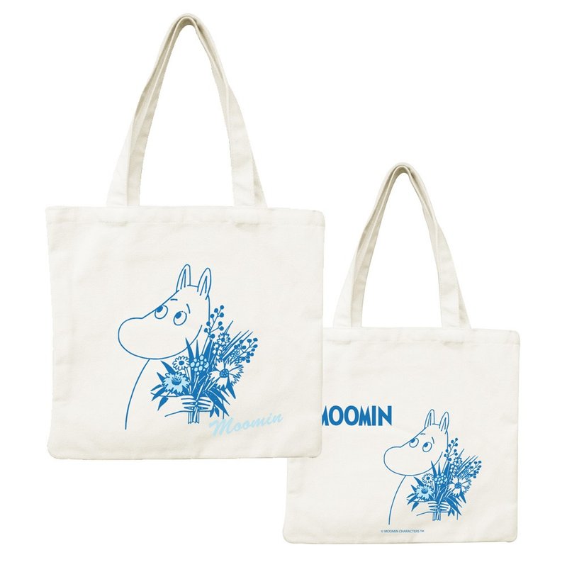 【MOOMIN】Moomin 大容量購物包 購物袋 帆布袋 - 手提包/手提袋 - 棉．麻 
