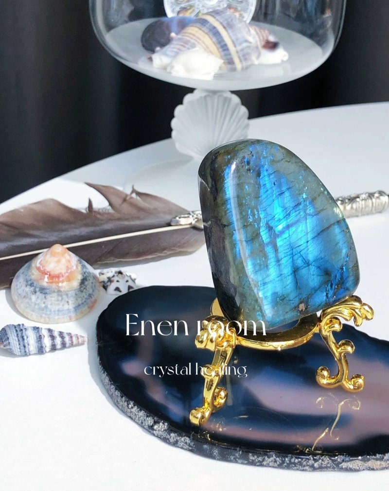 Blue light labradorite ornaments - ของวางตกแต่ง - คริสตัล สีน้ำเงิน